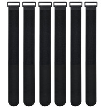 2 x 48 inch klittenband kabelbinder, 6 stuks, zware, verstelbare bevestiging, zelfklevende cinchband met plastic D-ringgesp, multifunctionele herbrui