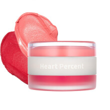 Hjerteprocent Dote On Mood Custom l?be & kind mat (t?gepotte) + gl?d (glansbalsam) Dobbelt type Multi-use Blush & Lip Tint [#01. Abrikos koral]