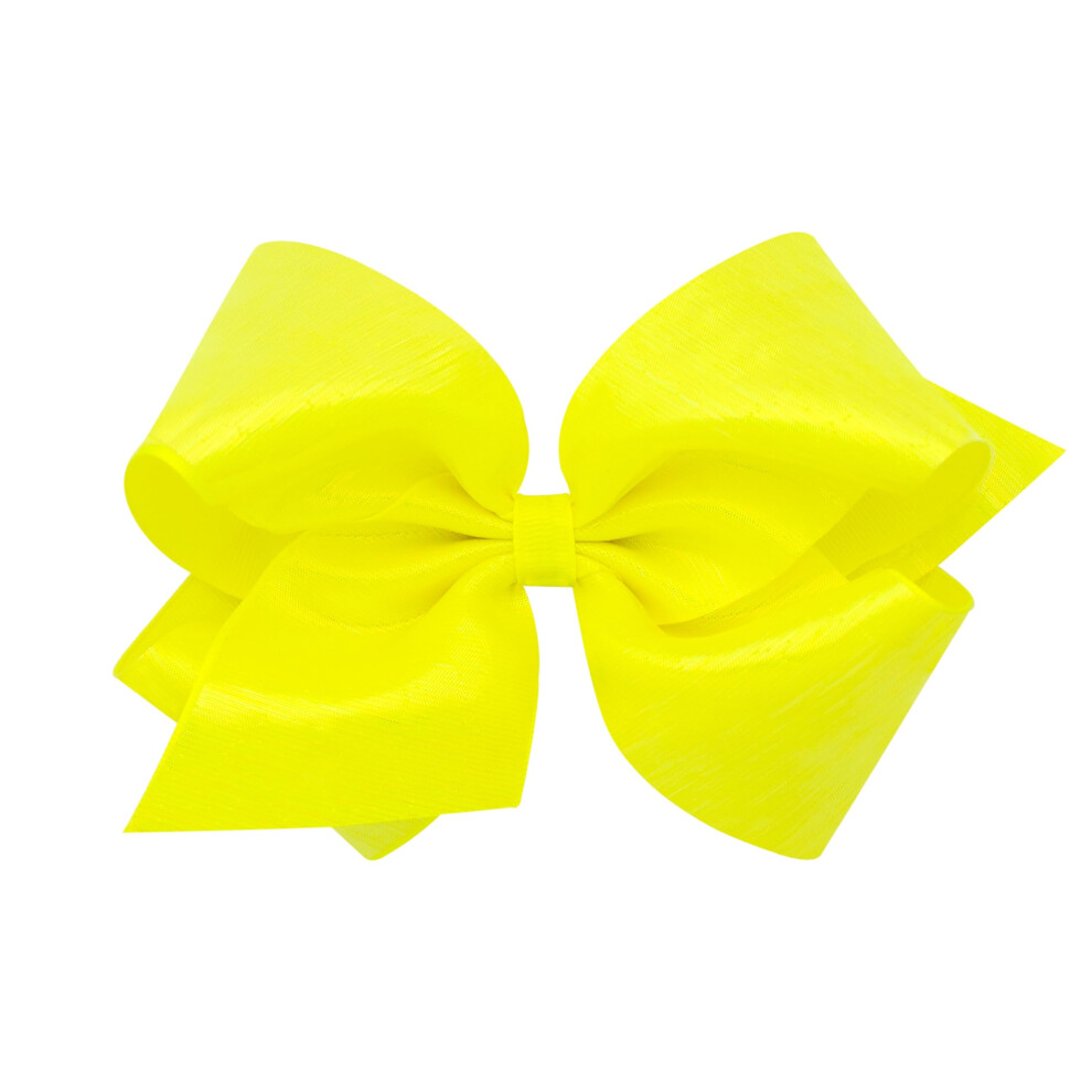 Wee Ones M Dchen Haarschleife Mit Transparenter, Schillernder Ripsbandauflage Auf Einer Weestay-Haarspange, King Ansi-image