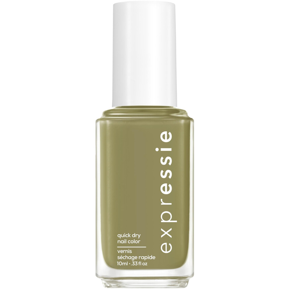 Essie Green Expressie Nail Polish Quick-Dry Olive Nail Polish Vegan Precious Cargo-Go 0.33 Fl Oz