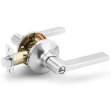 ANNFUZ Privacy Door Handle Without Key Interior Door Lever with Emergency Access Reversible keyless Lever for Right & Left Side Perfect for Bathroom B