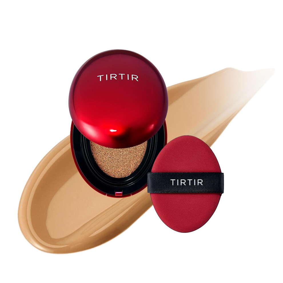 Tirtir Red [*Mini Size*] Mask Fit Cushion Foundation | Long-Lasting Lightweight Buildable Coverage Semi-Matte Finish Korean Cushion Foundation (#3