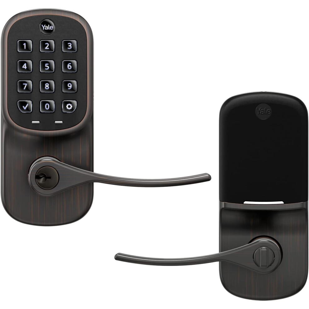 Yale Assure Lever - Wi-Fi Keypad Smart Lever Lock - Oil Rubbed Bronze-image-OPC-PGTD9S7-NEW