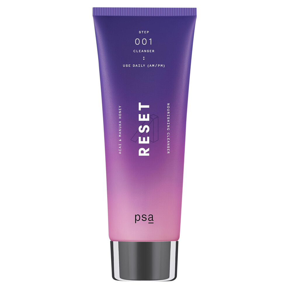 Purposeful Skincare Psa - Reset Acai + Manuka Honey Nourishing Cleanser | Acai + Pomegranate Extract Manuka Honey Umf 17 Yogurt Grapeseed Oil