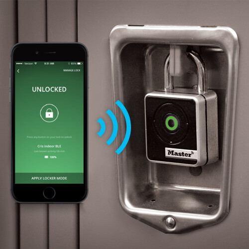 Master Lock Master Lock Padlock  Indoor Personal Use Bluetooth Lock  1-29/32 in. Wide  4400D 1