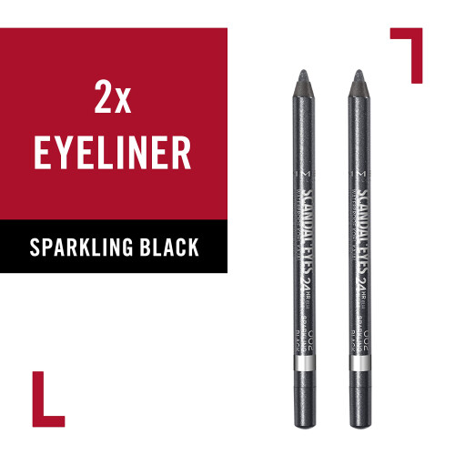 Rimmel Rimmel Scandaleyes Αδιάβροχο Κόλ Σατινέ Γραφής, Μαύρο, 0.04 Ουγγιές (Συσκευασία 2) 1