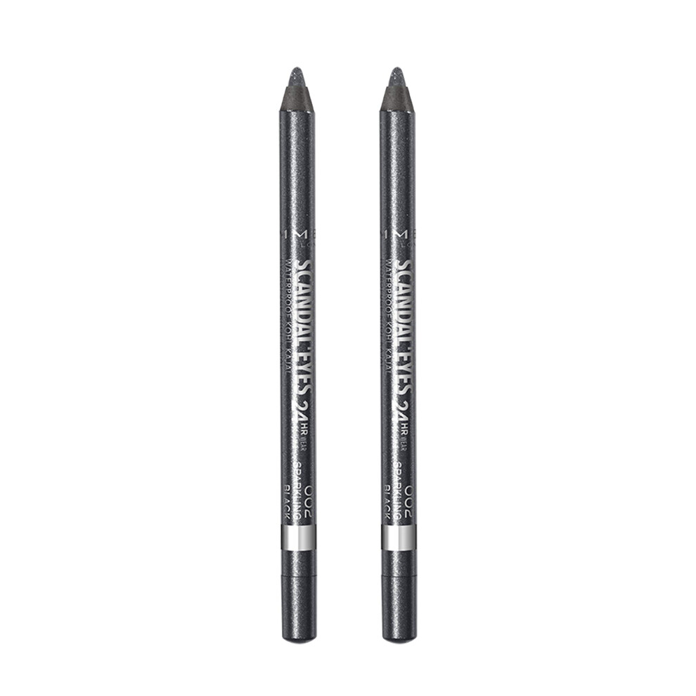 Rimmel Scandaleyes Waterproof Kohl Kajal Liner  Black  0.04 Ounce (Pack of 2)-image-OPC-PGTDBCB-NEW