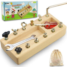 Inslat Montessori-skruetr?kkerbr?ts?t Montessori-leget?jsv?rkt?j i tr? til 3 4 5-?rige b?rn P?dagogisk skruebr?t Sanseindl?ringsleget?j STEM-lege