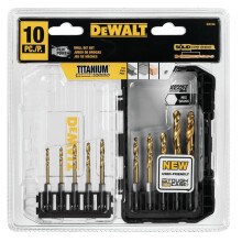 DEWALT Titanium Nitride Coated Drill Bit Set 10-Piece Impact Ready (DD5160)