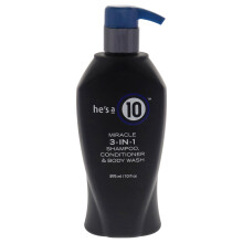 Het is een 10 Haarverzorging He's A Miracle 3-in-1 Shampoo Conditioner en Body Wash 10 fl Ounces