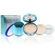 Enough Collagen Hydro Moisture Two Way Cake SPF25 PA++ #13 - Lightweight Hydrating Powder Foundation with Refill 13g - Blurring Dewy Finish for Ever