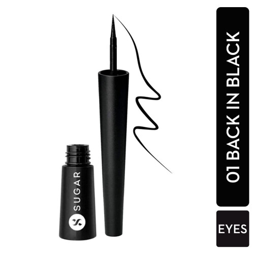 SUGAR Cosmetics Gloss Boss 24HR Eyeliner01 Back In Black (Black) Long lasting  24hr Coverage 1