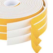Bande d'étanchéité pour fenêtres et portes blanches 39 pieds, ruban en mousse auto-adhésif haute densité 1/4 po large X 1/8 po