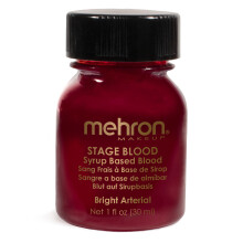 Mehron Make-up Stage Bloed | Eetbare nepbloedmake-up voor toneelkostuum Cosplay (1oz.) (helder arterieel)