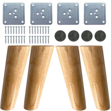 KITEVICH 4PACK massief houten meubelpoten 6 inch bankpoten vervangende poten midden van de eeuw moderne poten voor bank bijzettafel tv-standaard bed