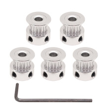Winsinn GT2 scripete 20 din?i 5mm foraj 6mm la?ime 20t curea de sincronizare aluminiu cu roata cu roata pentru imprimanta 3D (pachet de 5pcs)