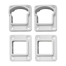 Weatherables Stanford relingbeugels - Rechte aluminium relingbeugels voor buiten, gemaakt met duurzame en onderhoudsarme witte structuurpoedercoating