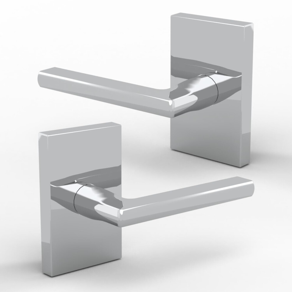 Mega Handles - Glamor Dummy I Lever Door Lock Handle Set For Closet Or French Doors I Single Side Non-Turning I Reversible I Fits All Standard Door 725414330849