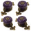 Kelier Retro Ceramic Cabinet Knobs [4 Pack] Vintage Antique Drawer Knobs with Bronze Backplate Cabinet Pull Handles for Kitchen/Dresser Drawer/Cupb 1