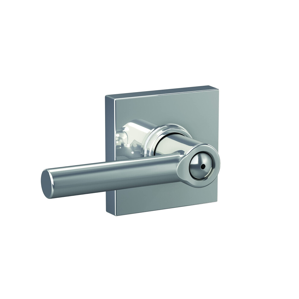 Serrure de porte de chambre et de salle de bain Schlage F40 BRW 625 COL Broadway avec garniture Collins, chrome brillant