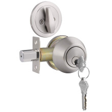 Satin Nikkel Sleutel Enkel Cilinder Deursloten met Sleutels 1Pack