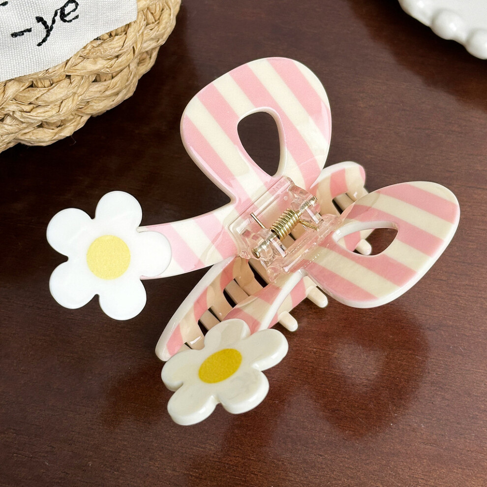 (White Floral) Multicolored Floral Chic Bow Hair Grips Perfect For Summer Trends In Fashion-image-OPC-PGTDHRZ-NEW