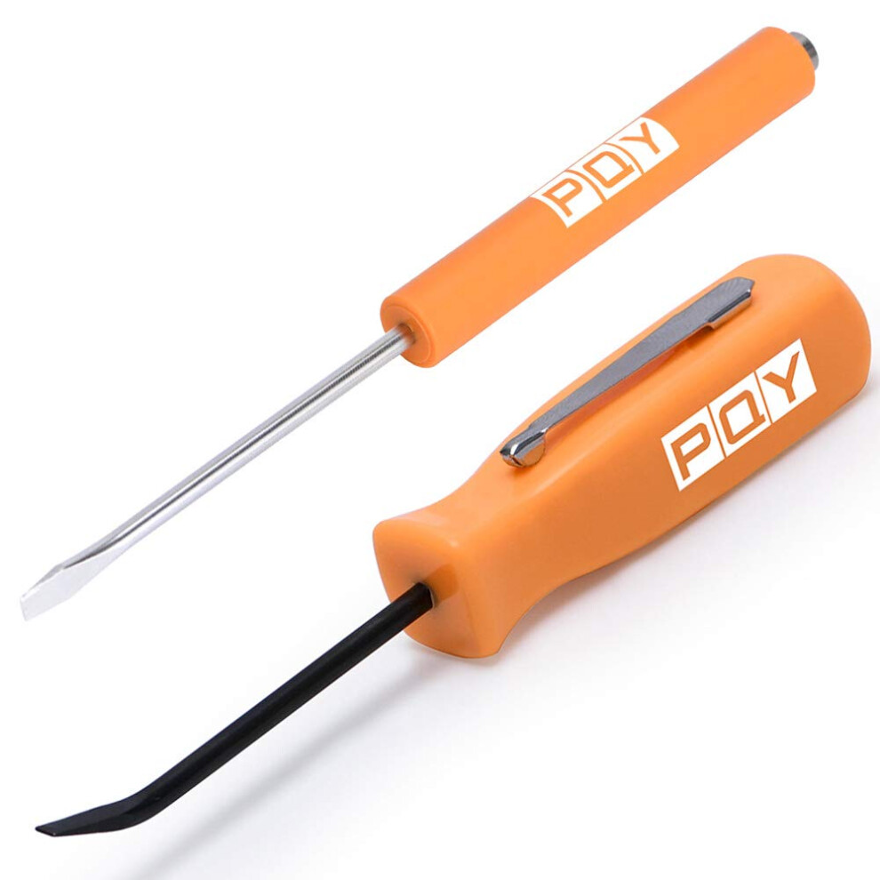 PQY Pocket Magnetic Screwdriver Slotted Head With Magnet Top + Mini Pry Bar Set (orange)-image-OPC-PGTDHVG-NEW