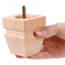 Vierkante Houten Meubelpoten Set van 4 - Houten Vervangende Voeten voor Bank Bed Bank Dressoir Rubber Houten Onderdelen voor Tafel Bank Houten Poten