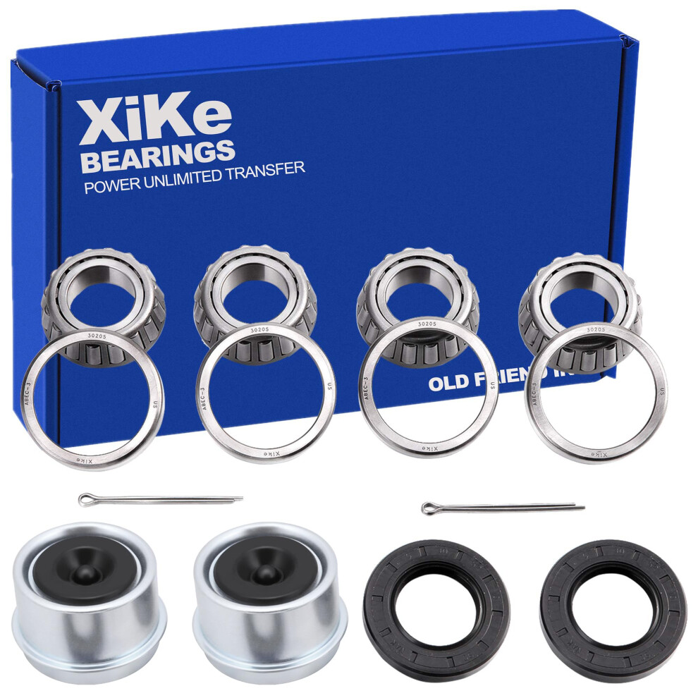 Xike 2 Set Convient Pour Les Essieux De 25 Mm Kit De Roulements De Moyeu De Roue De Remorque 30205 Roulements Et Joint Tc 30X52X10Mm Rotatif Sile-image