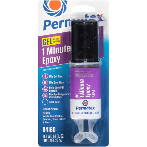 Permatex 84160 PermaPoxy 1 Λεπτό Γενικής Χρήσης Εποξική Ρητίνη, 0.84 oz, γκρι