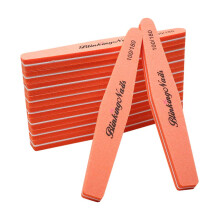 Nail Buffer Block for Nail Art Care Double Sides Design 100/180 Grit Buffer for Acrylic Nails Professional Manicure Nail Tools Color Orange Pack