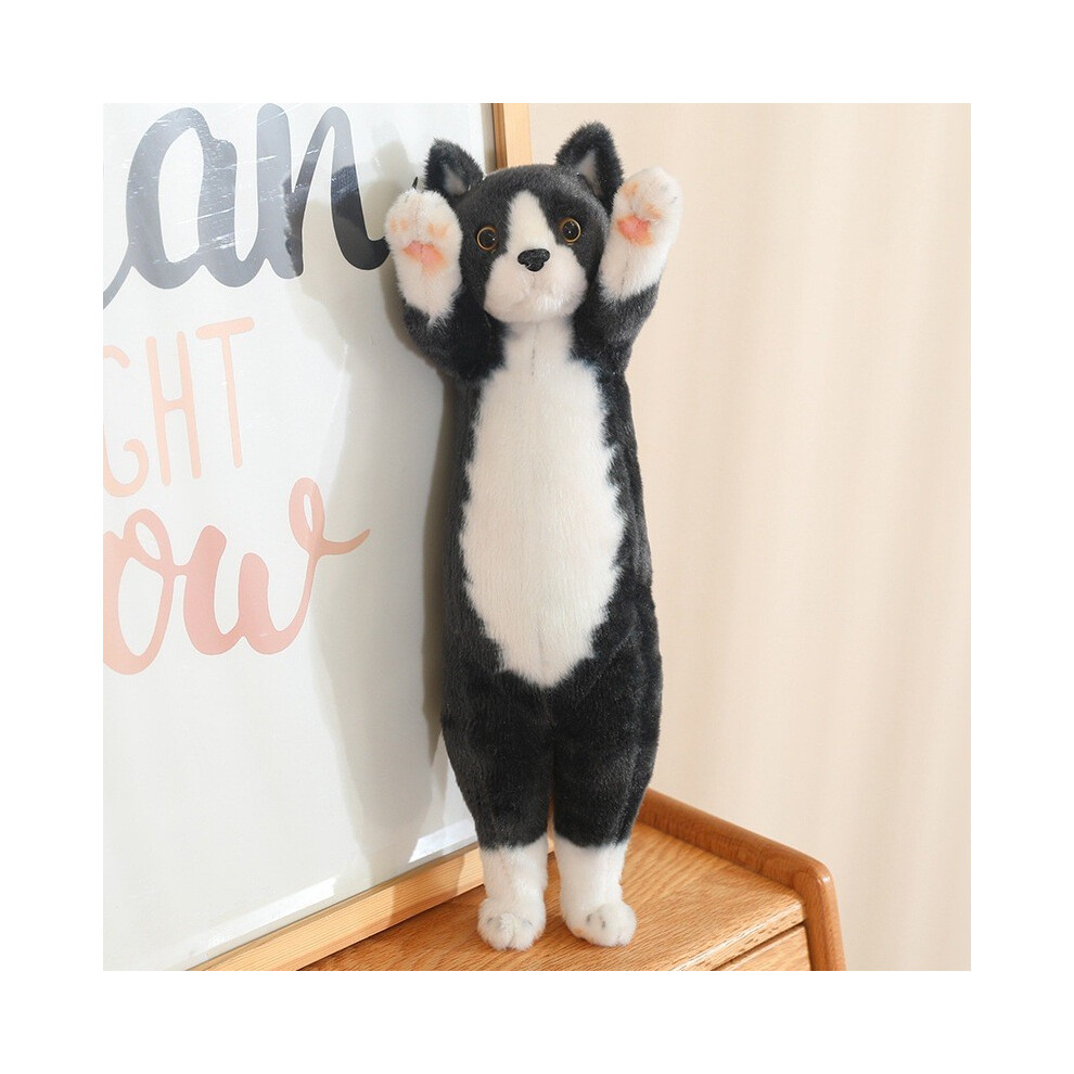 (Mercedes Cat, 40Cm) Tabby Calico Cat Tigertight Felis Plush Toy Stuffed Animal Gifts Dolls Black