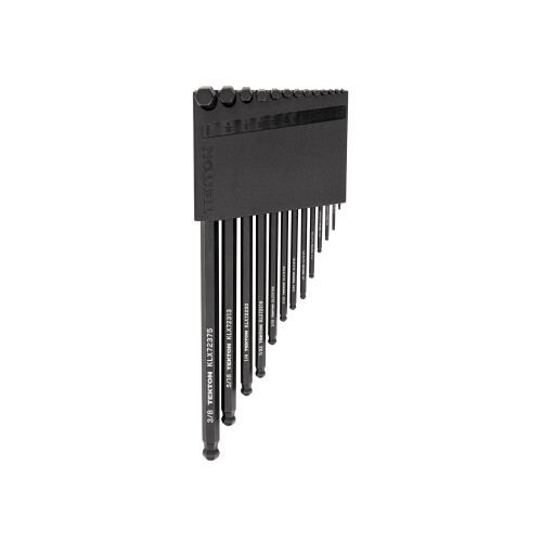 TEKTON - Juego De Llaves Allen De Bola, 13 Piezas (0.050 A 3/8 Pulg.) Con Soporte Organizador
