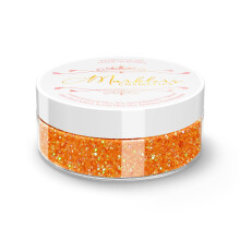 MARBLERS Holografinen kasvojen ja vartalon glitteri [Sateenkaaren oranssi] 0,18 oz (5 g) | Paksu | Hienonnettu | Hiutale | Myrkyt  n | Vegaaninen