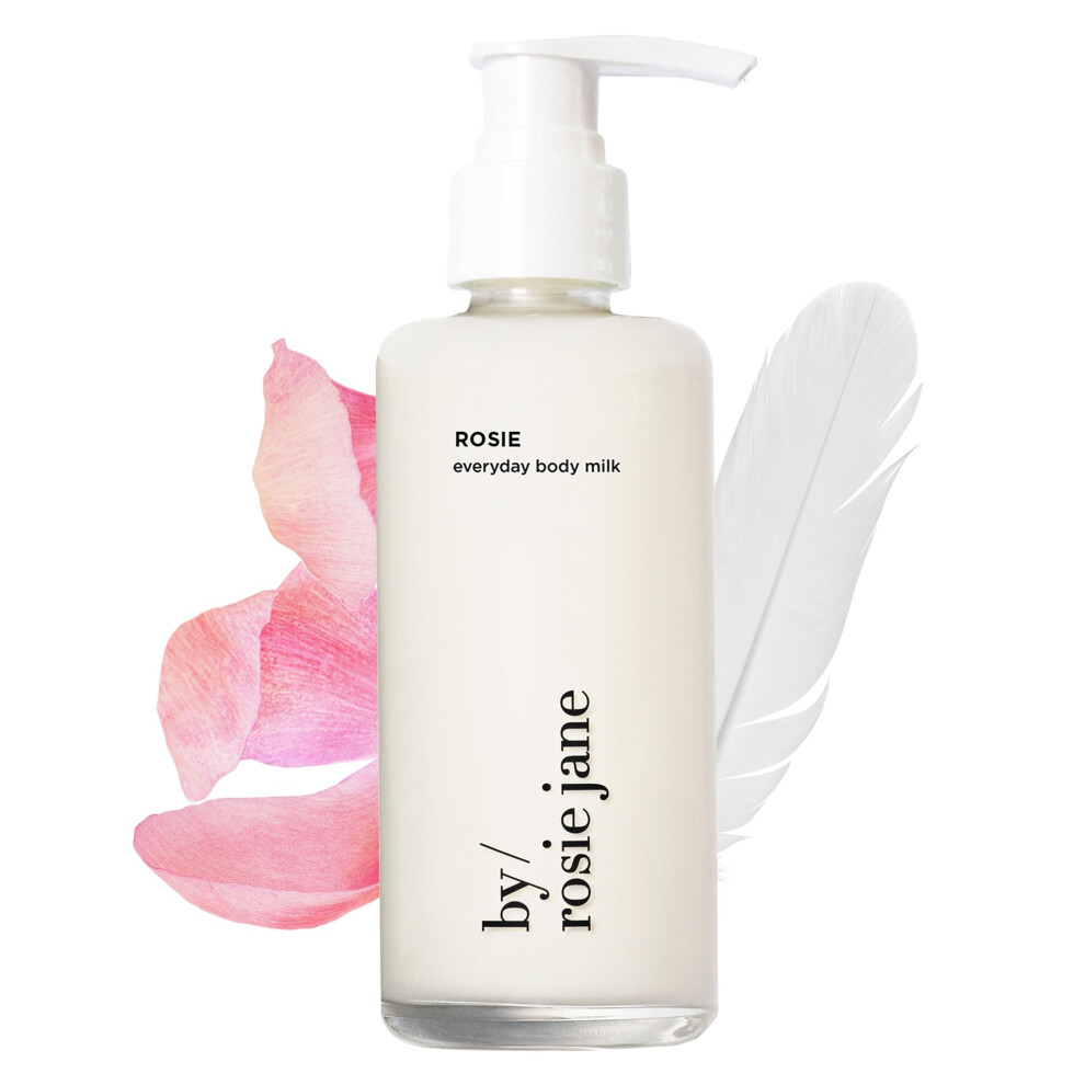 By Rosie Jane Everyday Body Milk (Rosie) - Hydrating Toner & Body Moisturizer to Help Even Skin Tone - Infused with Soothing Aloe Vera and Turmeric Ro
