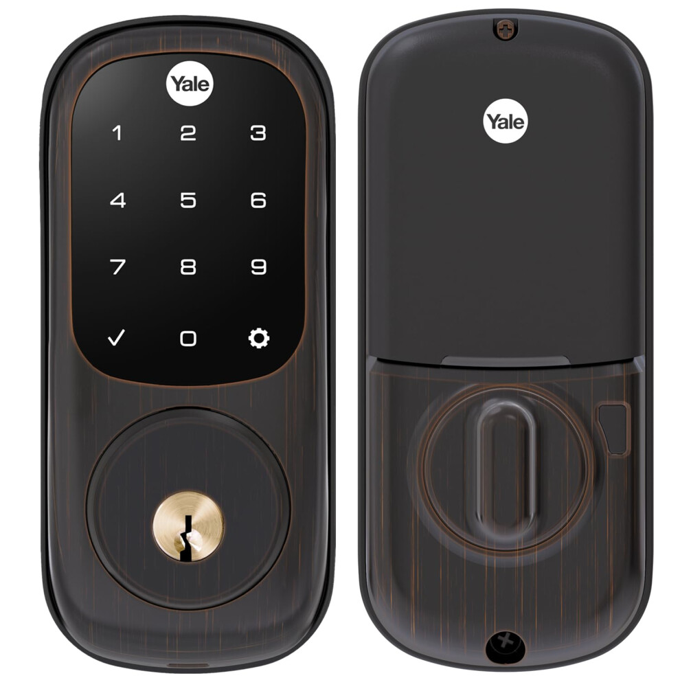 Yale Assure SL Deadbolt Lock with Z-Wave  Oil Rubbed Bronze Keyless Entry Door Lock with Touchscreen Keypad for Front Door  YRD256-ZW2-0BP