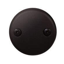 Piastra frontale di troppo pieno a due fori da 3-1/8"""" Westbrass e viti in bronzo oliato D329-12