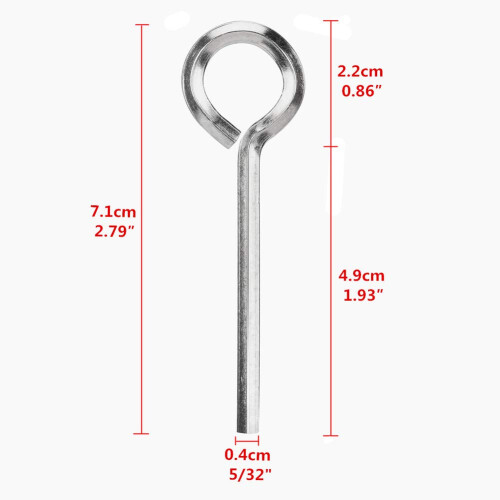 ANTFEES 5/32" Standaard Hex Dogging Sleutel met Volle Loop, Allen Sleutel voor Push Bar Panic Exit 1