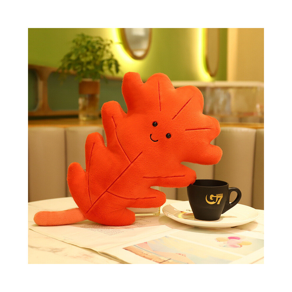 (Red Leaf) Toy Plush Leaf Maple Leafs Stuffed Doll Decoration Cushion Kids Decoration Gift