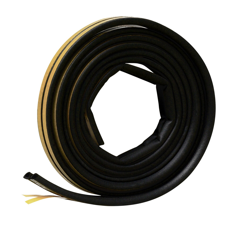 Frost King Epdm Rubber Self-Stick Weatherseal Tape D-Section 5/16"""" W 1/4"""" T 17 Ft L Black 077578059228
