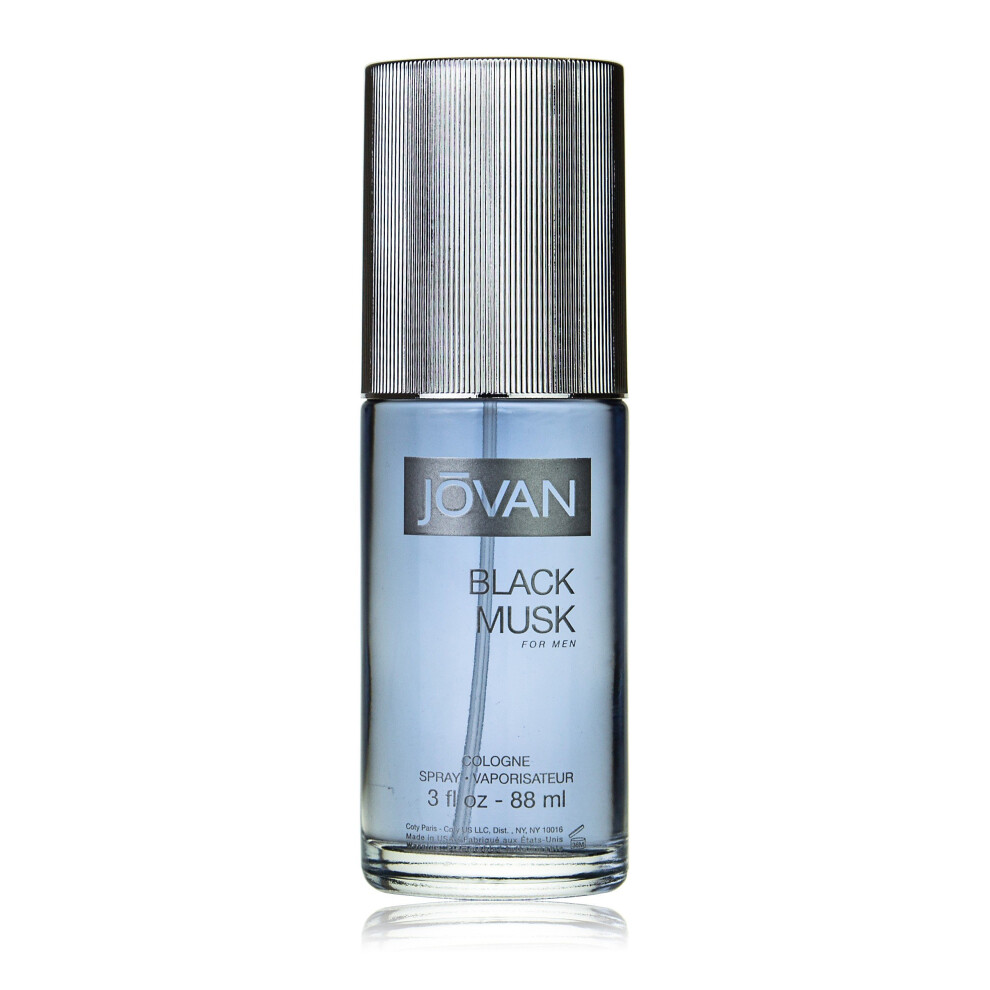 Jovan Black Musk Eau De Cologne Spray for Men  Multicolor  3 Fl Oz