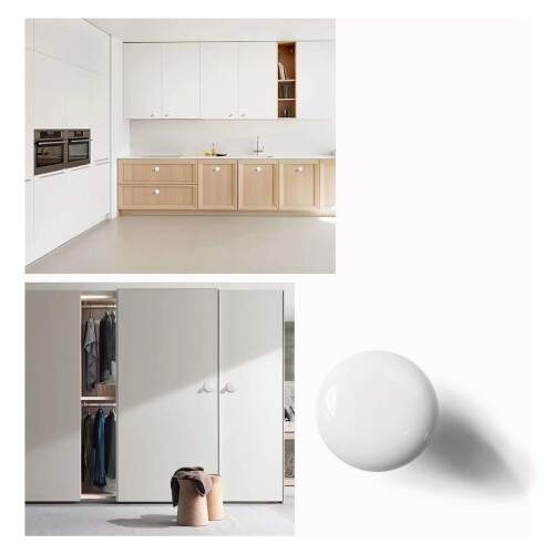 YENZEEN White Cabinet Knobs for Kitchen Farmhouse Drawers Cabinet Knobs Vintage Round Knobs for Dresser Drawers Pull Handle Knobs with Screws for Doo 2