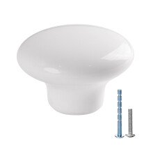 YENZEEN White Cabinet Knobs for Kitchen Farmhouse Drawers Cabinet Knobs Vintage Round Knobs for Dresser Drawers Pull Handle Knobs with Screws for Doo