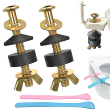 Kit de repuesto de tornillos para asiento de inodoro, kit de repuesto de pernos para asiento de inodoro, cierre de metal para asiento de inodoro
