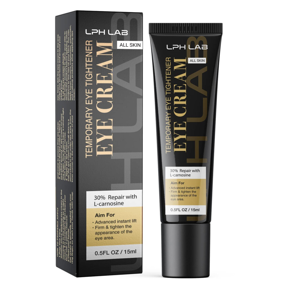 LPH LAB Temporary Eye Tightener Eye Cream  Instant Reduces Under-Eye Bags  Dark Circles&Puffiness  Anti Aging Fine Lines  Firm That Delicate Skin Unde