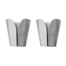 KES Keukenhanddoekhaken Zelfklevende theedoekhouder Handdoekhaak Hanger Roestvrij staal Geborstelde afwerking 2-pack AH7201-2-P2