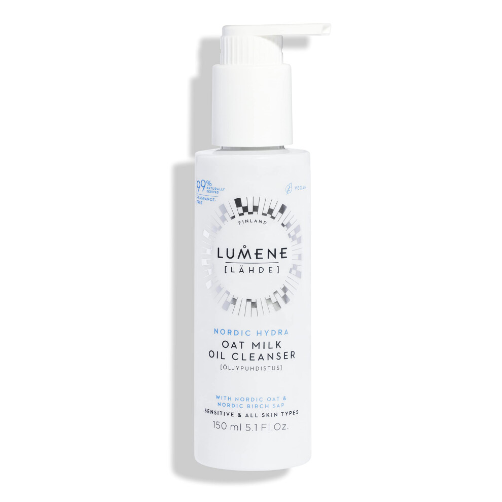 Lumene Nordic Hydra [Lähde] Oat Milk Gentle Cleansing Oil For Sensitive Skin 150 Ml - Image 3