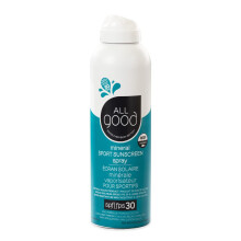 Spray Solaire Sport All Good - Large Spectre UVA/UVB SPF 30 - Résistant à l'eau, Amical pour les Coraux - Zinc, Calendula, Aloe (170 ml)