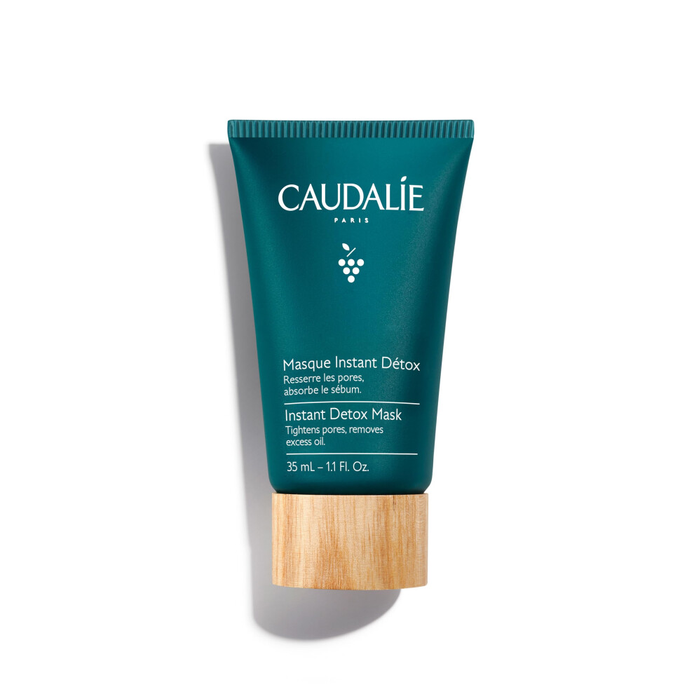 Caudalie Instant Detox Mask  Pore Minimizing Clay Mask  Visibly Eliminates Excess Sebum and Visibly Tightens Pores in as Little as 10 Minutes  1.1 Fl