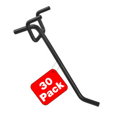 G.CORE Pegboard Hooks Accessories - 30pcs 4inch Metal Peg Board Tool Hangers Fits 1/8 1/4 Pegs Slots Pegboard Wall Organizer Shelving Racks Hangin